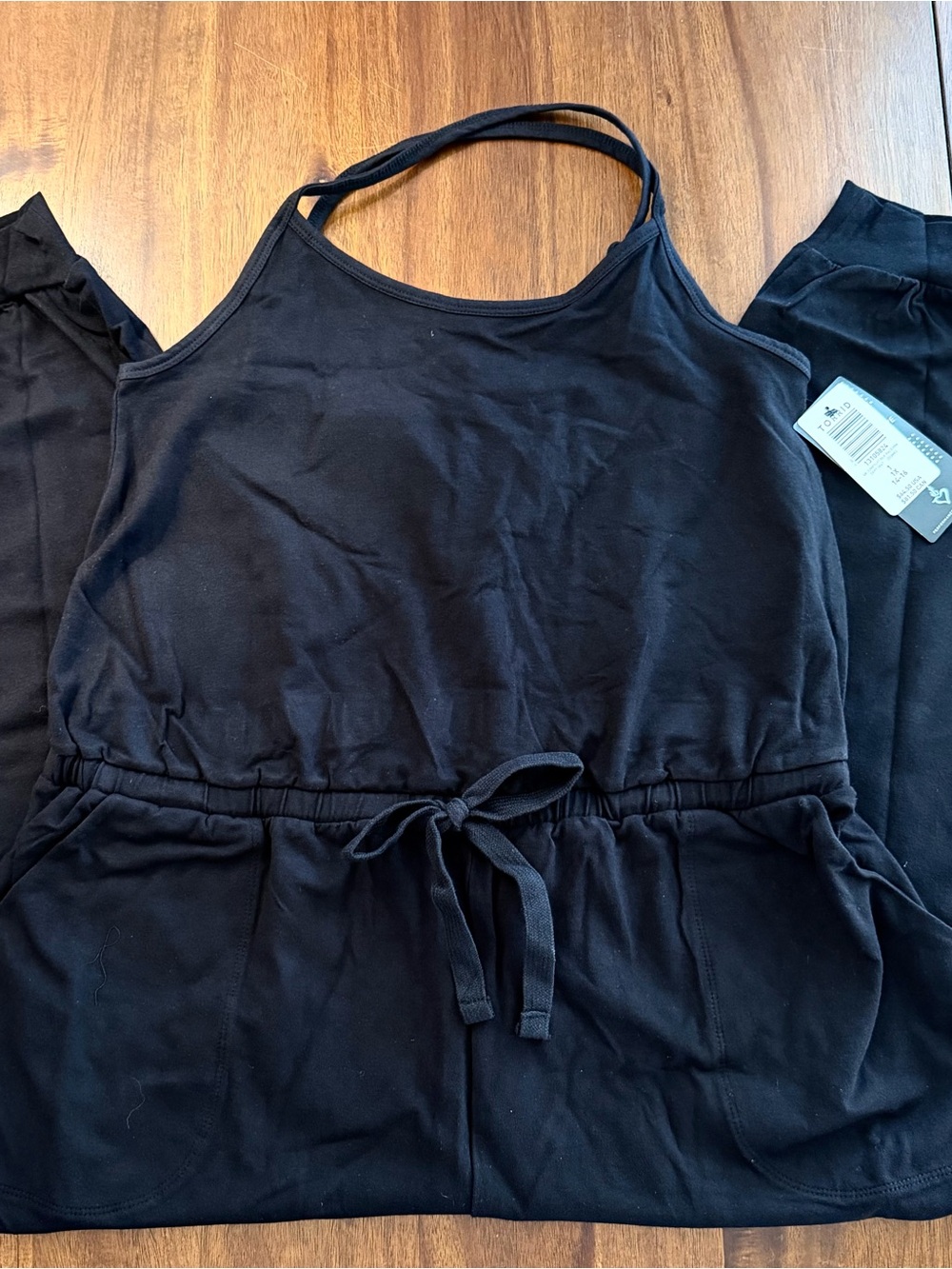 Torrid Active Black Drawstring Tank Romper